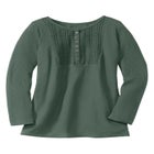 Waffle Thermal Lace Bib Henley Tee image number null