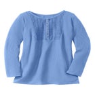 Waffle Thermal Lace Bib Henley Tee image number null