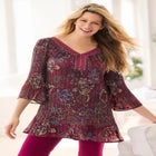 Embellished Pleated Blouse image number null