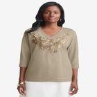 Stretch Cotton Embroidered Tee image number null