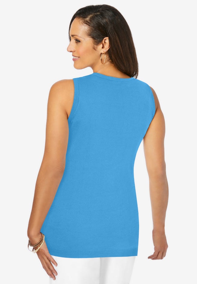 Scoop-Neck Sweater Tank image number 1