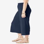 Everyday Stretch Knit Wide Leg Crop Pant image number null