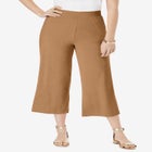 Everyday Stretch Knit Wide Leg Crop Pant image number null