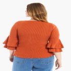 Ruffled Long-Sleeve Sweater image number 2