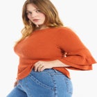 Ruffled Long-Sleeve Sweater image number 3
