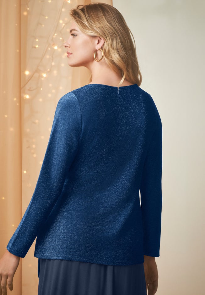 Shimmery Side-Gathered Tunic image number 1
