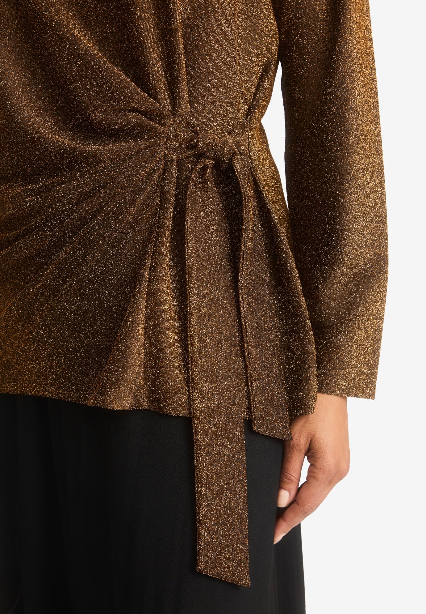 Shimmery Side-Gathered Tunic image number 2