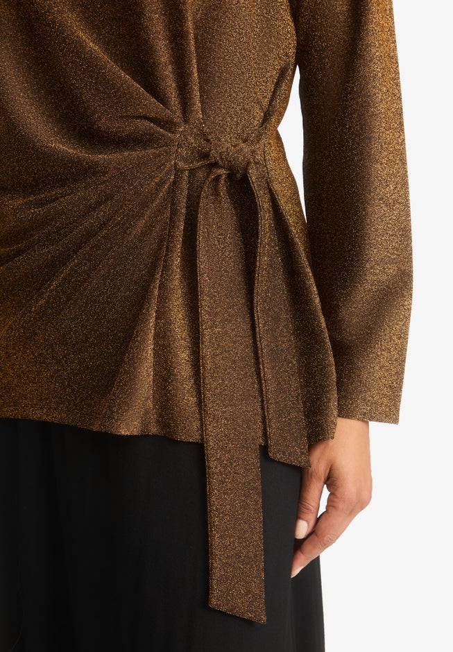 Shimmery Side-Gathered Tunic image number 2