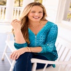 Dream Drape Zip V-Neck Top image number null