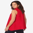 Stretch Cotton Poplin Sleeveless Shirt image number null