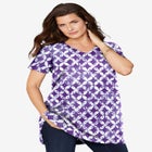 Plus Size Cotton Short Sleeve V-Neck Ultimate Tunic image number null