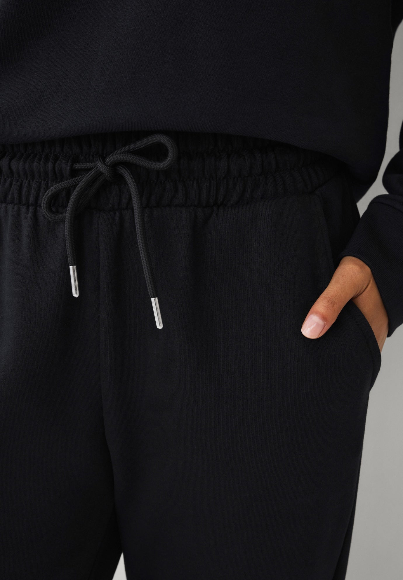 Drawstring Waist Fleece Sweatpants image number 2