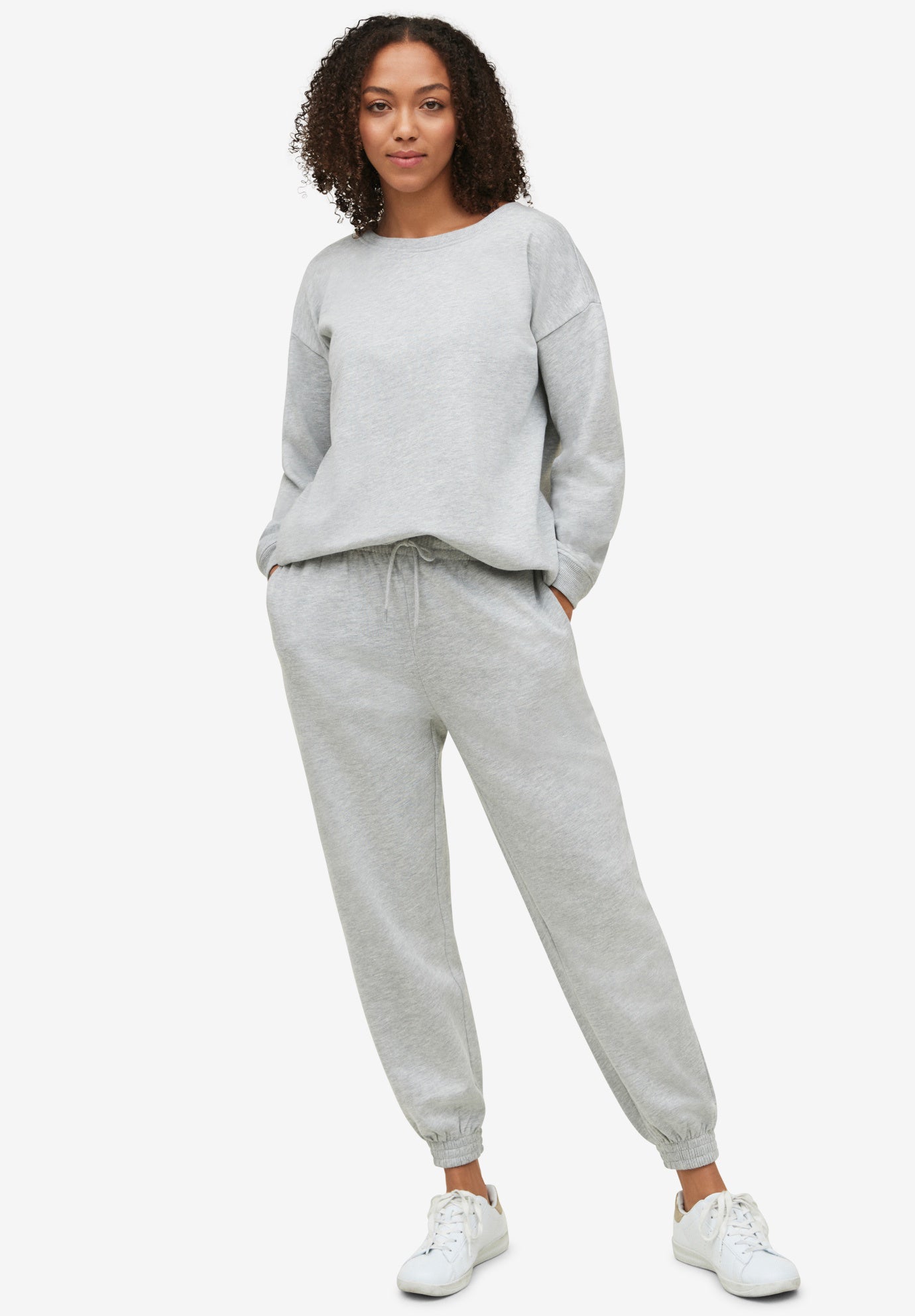 Drawstring Waist Fleece Sweatpants image number 0