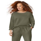 Boxy Fleece Sweatshirt image number null