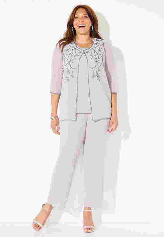 Floral Boarder Pant Set image number 0
