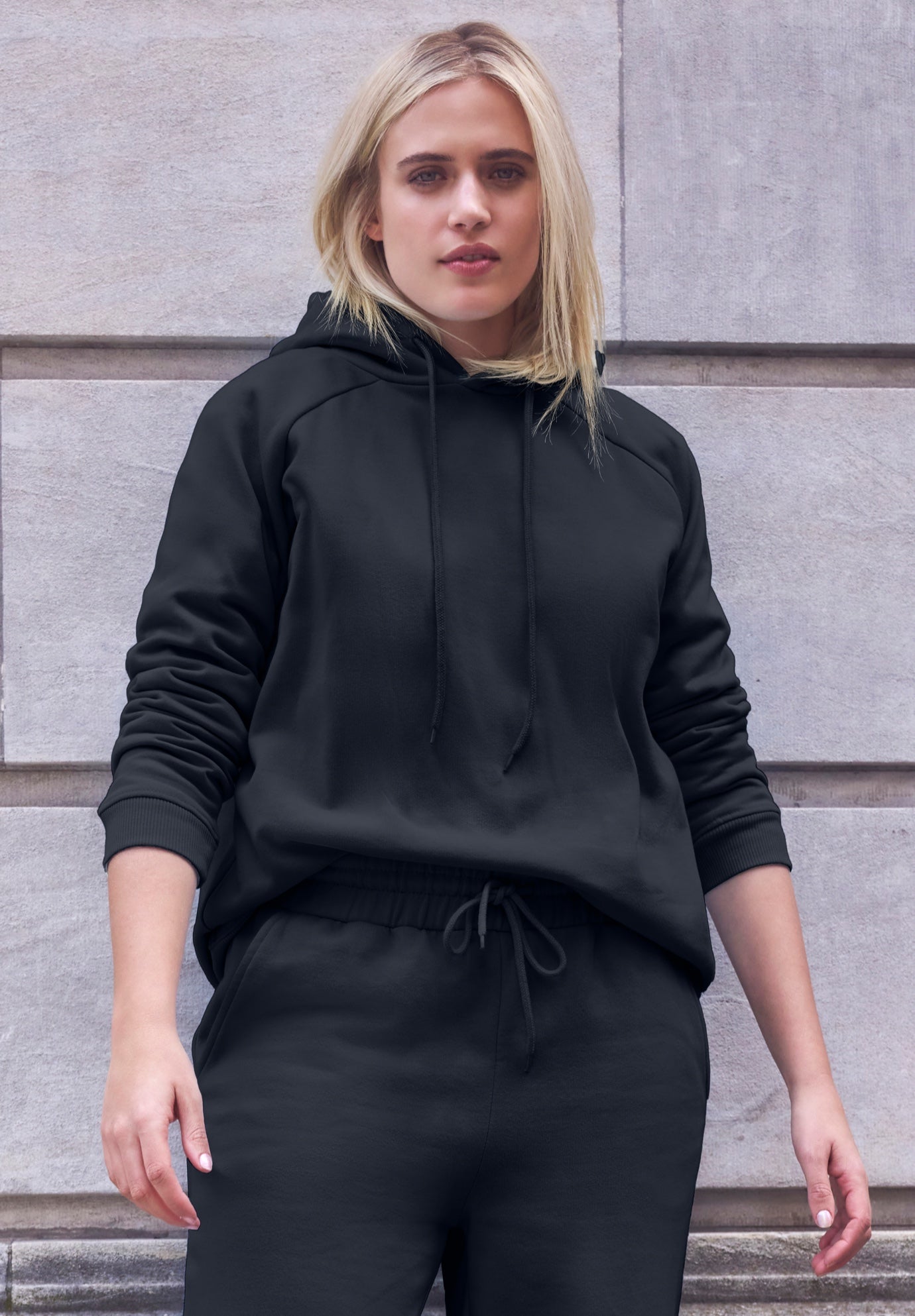 Hooded Fleece Boxy Sweatshirt image number 0