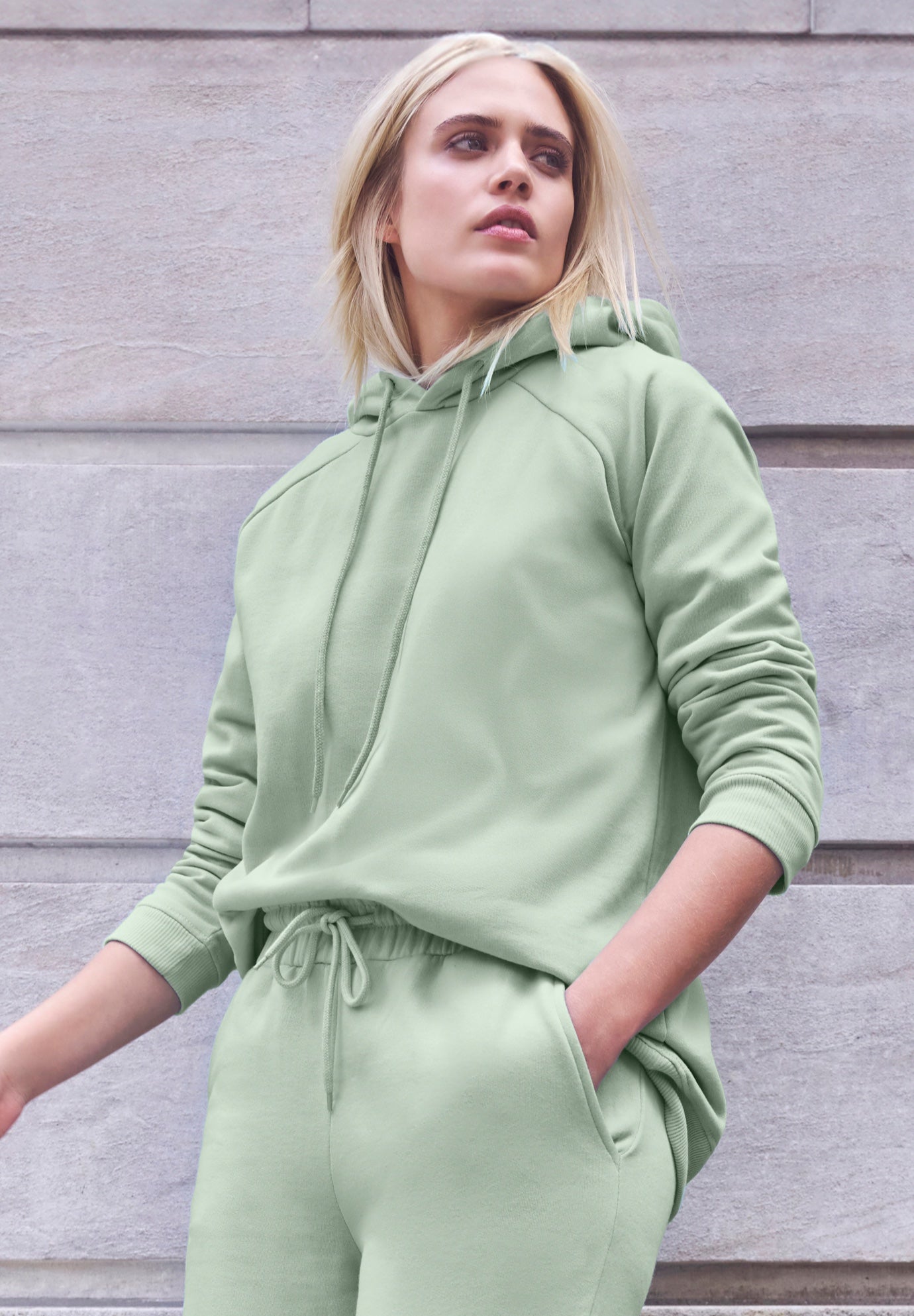 Hooded Fleece Boxy Sweatshirt image number 0