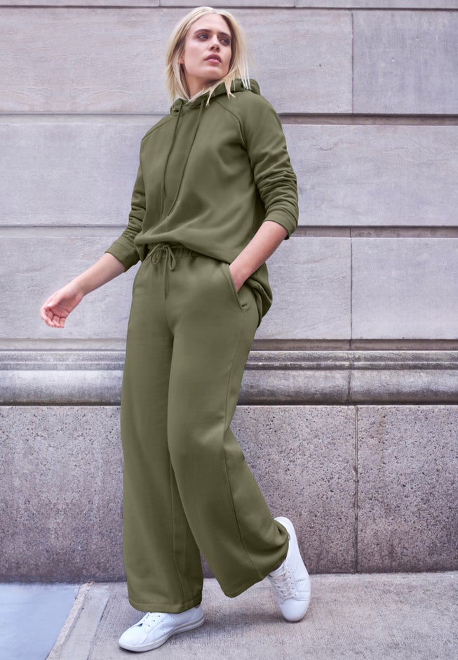 Hooded Fleece Boxy Sweatshirt image number 0