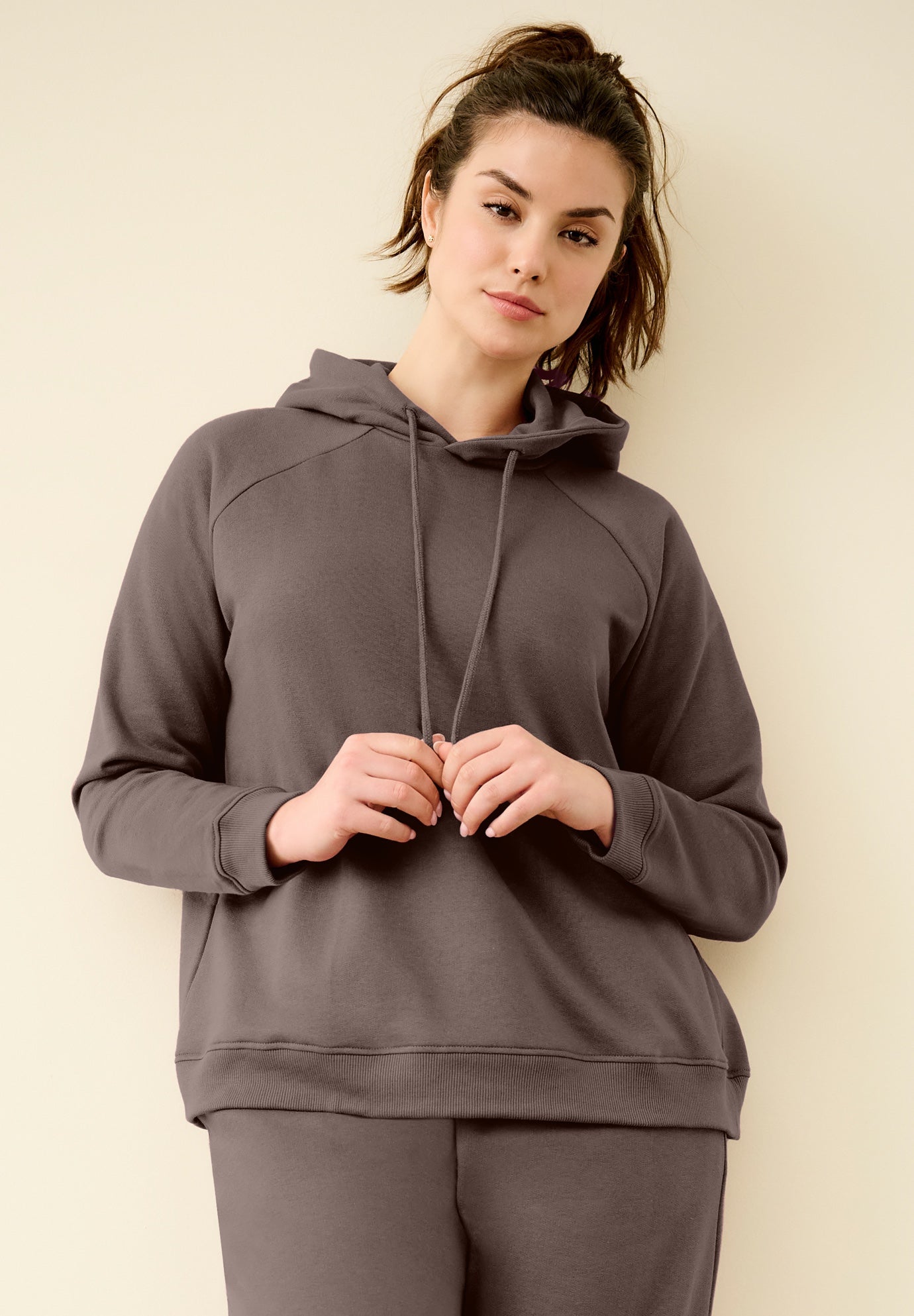 Hooded Fleece Boxy Sweatshirt image number 0