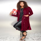 Plus Size Sequin Duster image number null
