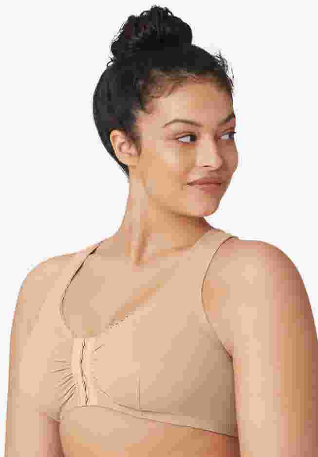 Glamorise® Front-Close Lace Back Bra image number 0
