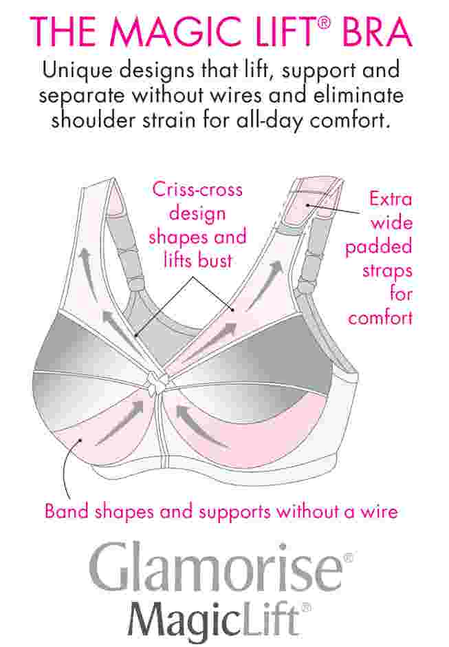 Glamorise® Magic Lift® Support Wireless Bra 1000 image number 3