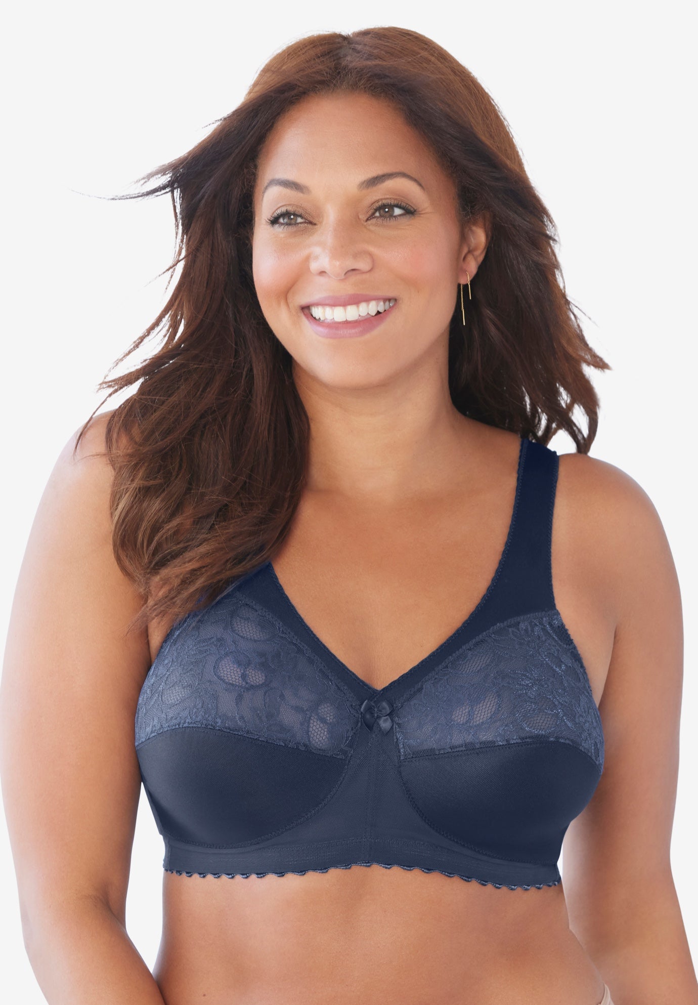 Glamorise&reg; Magic Lift&reg; Support Wireless Lace-Trimmed Bra 1000 image number 0