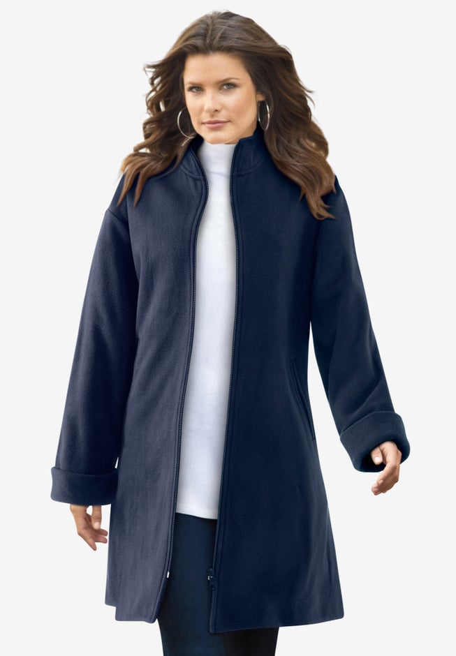 Plus Size Fleece Driving Coat image number 0