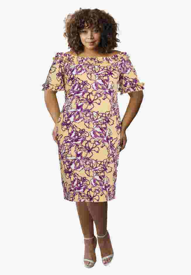 Plus Size Floral Midi Dress image number 0