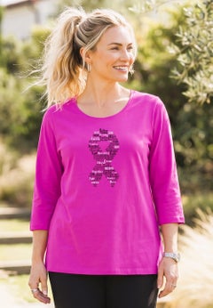 Scoopneck Breast Cancer Awareness Tee