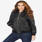 Leather Bomber Jacket image number null