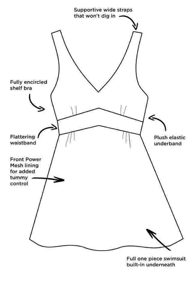 V-Neck Swimdress image number 3