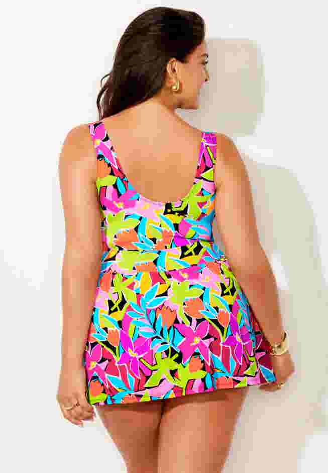 V-Neck Swimdress image number 1