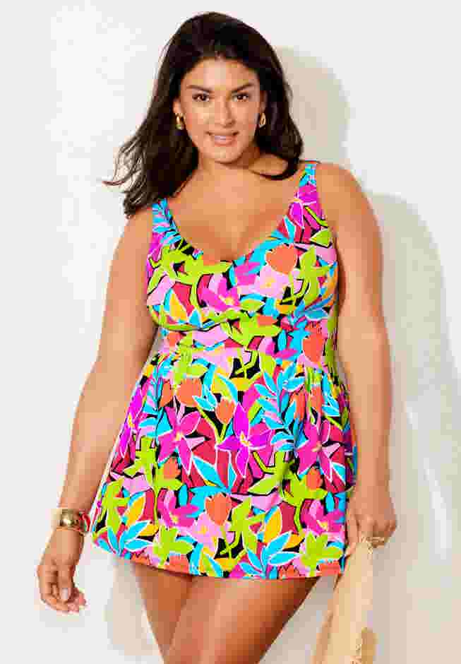 V-Neck Swimdress image number 0