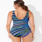 Chlorine Resistant Square Neck Tank One Piece Swimsuit image number null