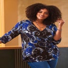 Side Ruched Faux Wrap Top image number 3