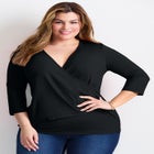 Side Ruched Faux Wrap Top image number 0