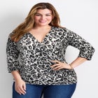 Side Ruched Faux Wrap Top image number 0