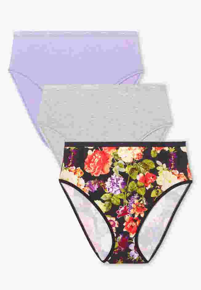 Hi-Cut Cotton/Spandex Panty 3-Pack image number 0