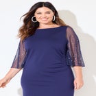 Ponte Knit Pencil Dress image number null