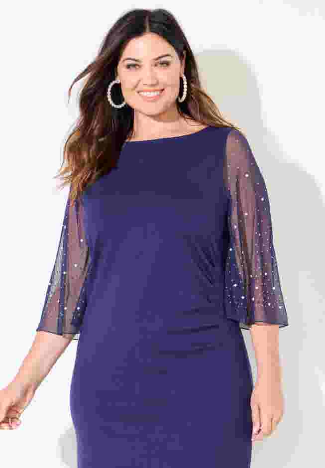Ponte Knit Pencil Dress image number 3
