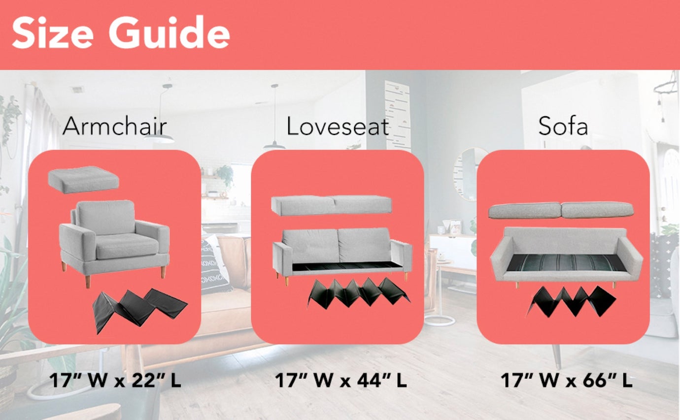 Size Guide for Armchair Loveseat Sofa