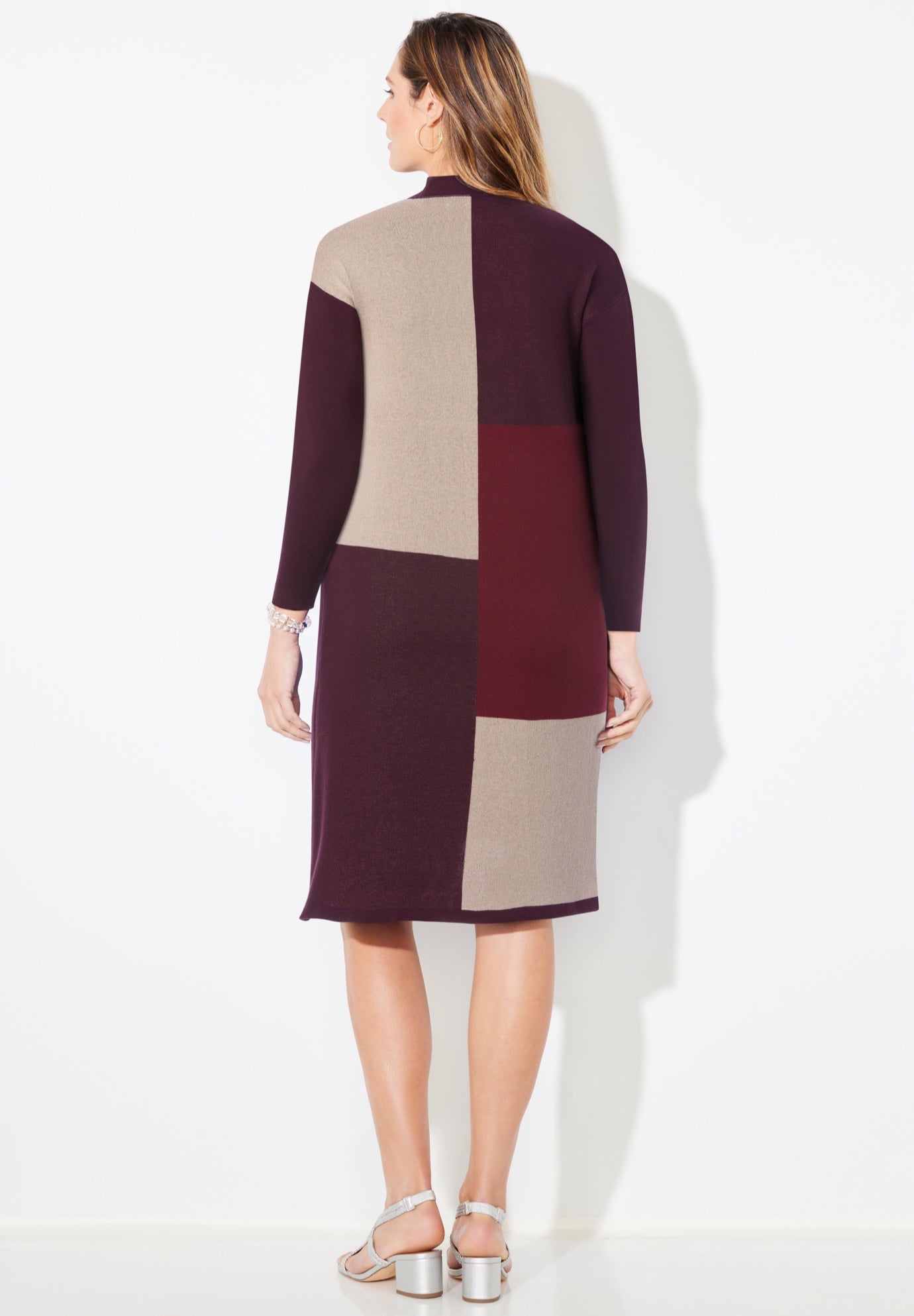 Colorblock Sweater Dress image number 1