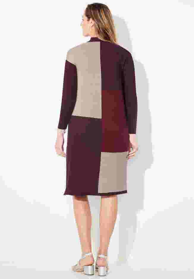 Colorblock Sweater Dress image number 1