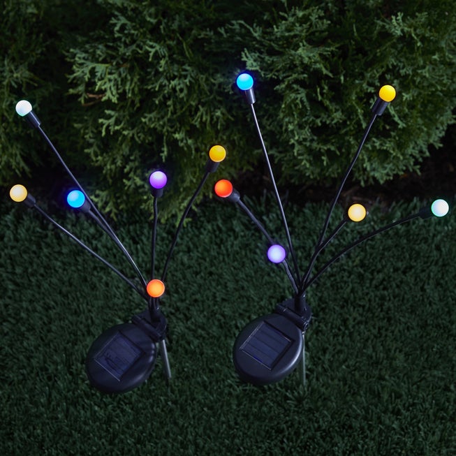 Multi Color Solar Swaying Stake Light, Set of 2 image number 0