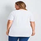 Short Sleeve Henley Tunic image number null