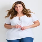 Lacing Detail Tunic Tee image number null