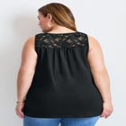 Lace Yoke Detail Tank image number null