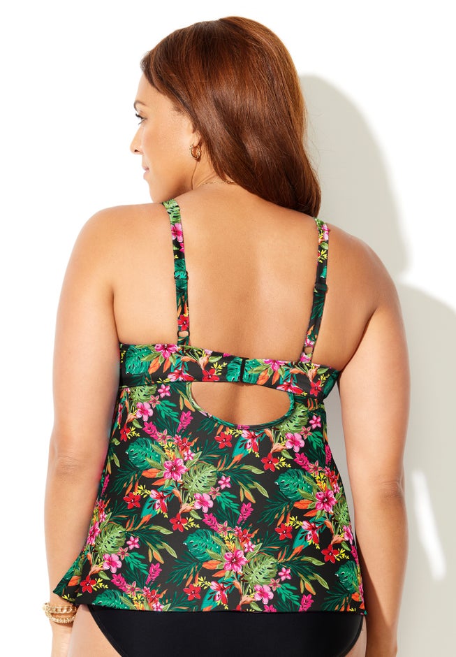 Bra Sized Crochet Underwire Tankini Top image number 1