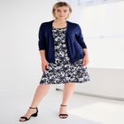 Sleeveless Knit Fit and Flare Knit Dress image number null